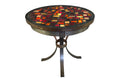 Table éclairante à carreaux de verre.