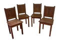 Lot de 4 chaises en bois années 1950