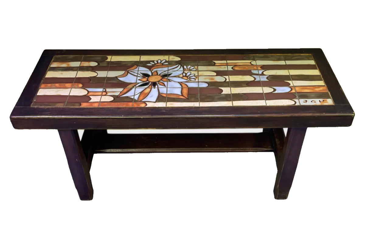 Table basse bois et céramique