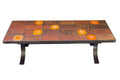 Table basse à plateau de céramiques