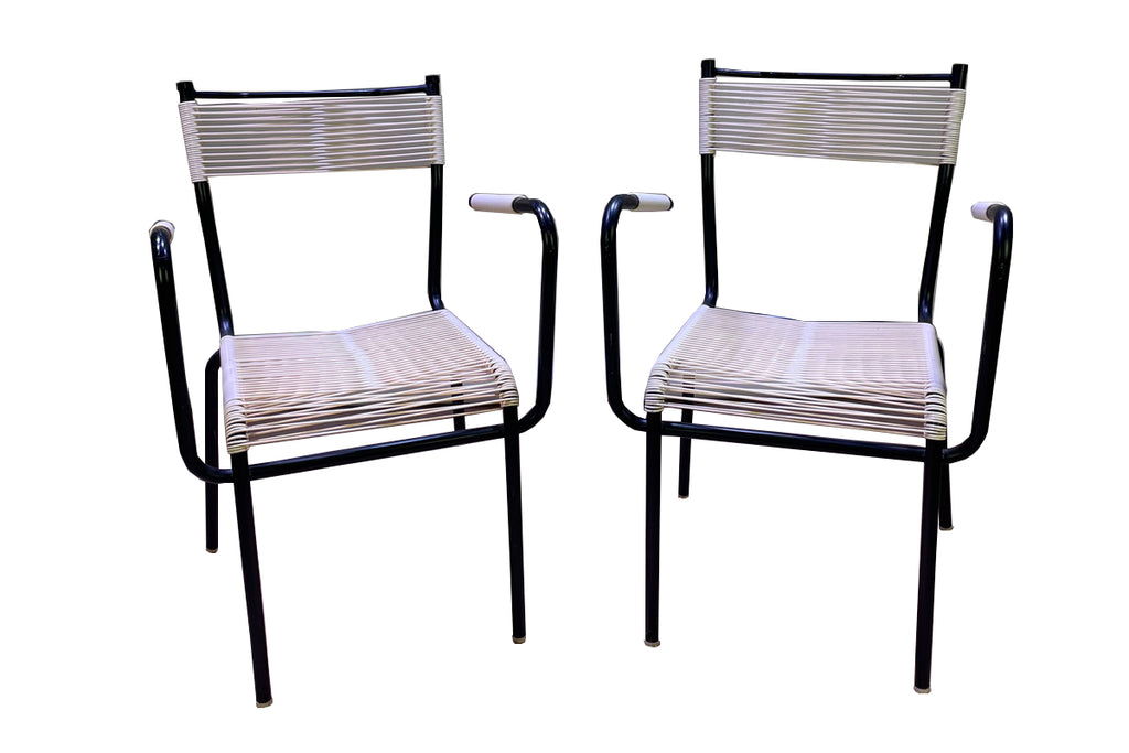 Paire de fauteuils "scoubidou"