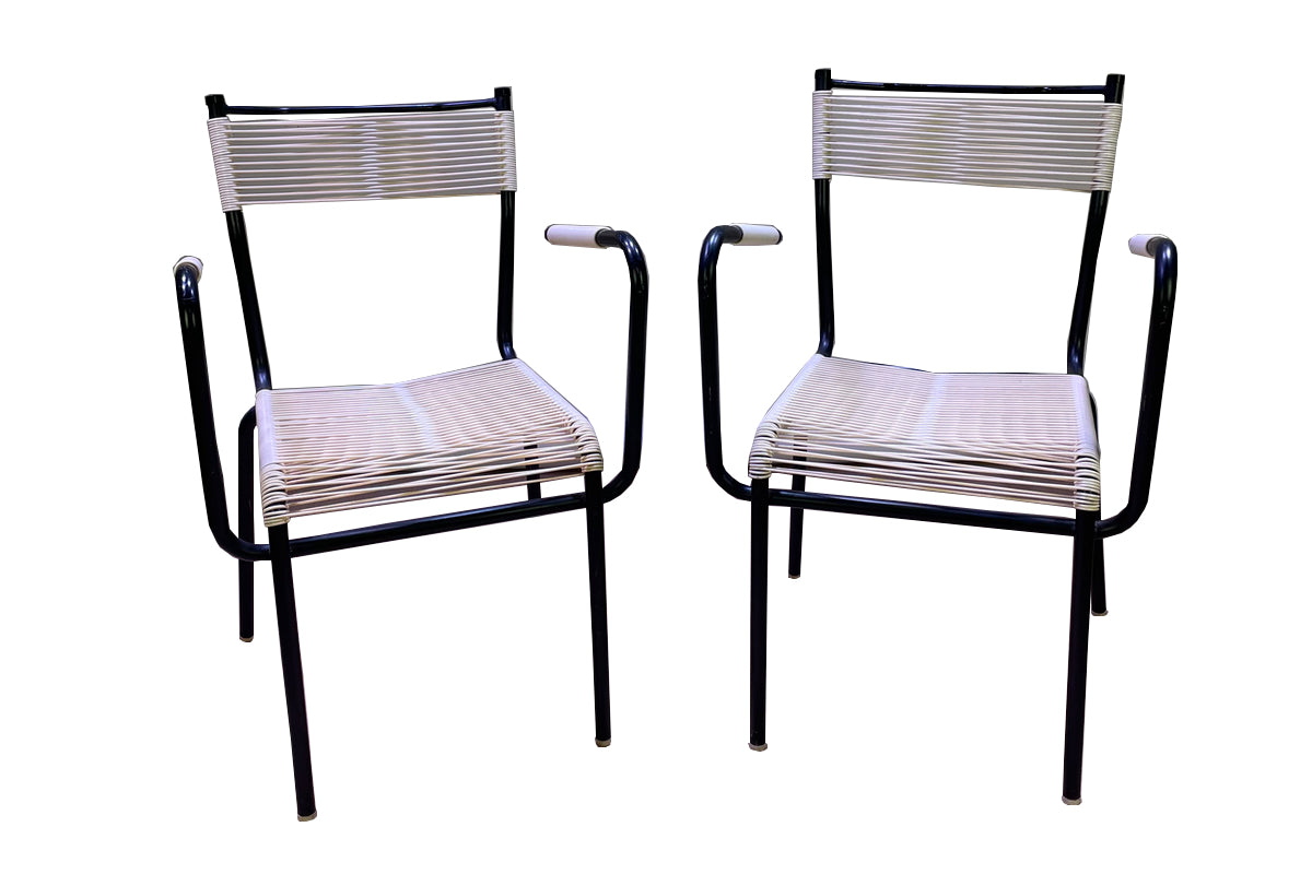 Paire de fauteuils "scoubidou"