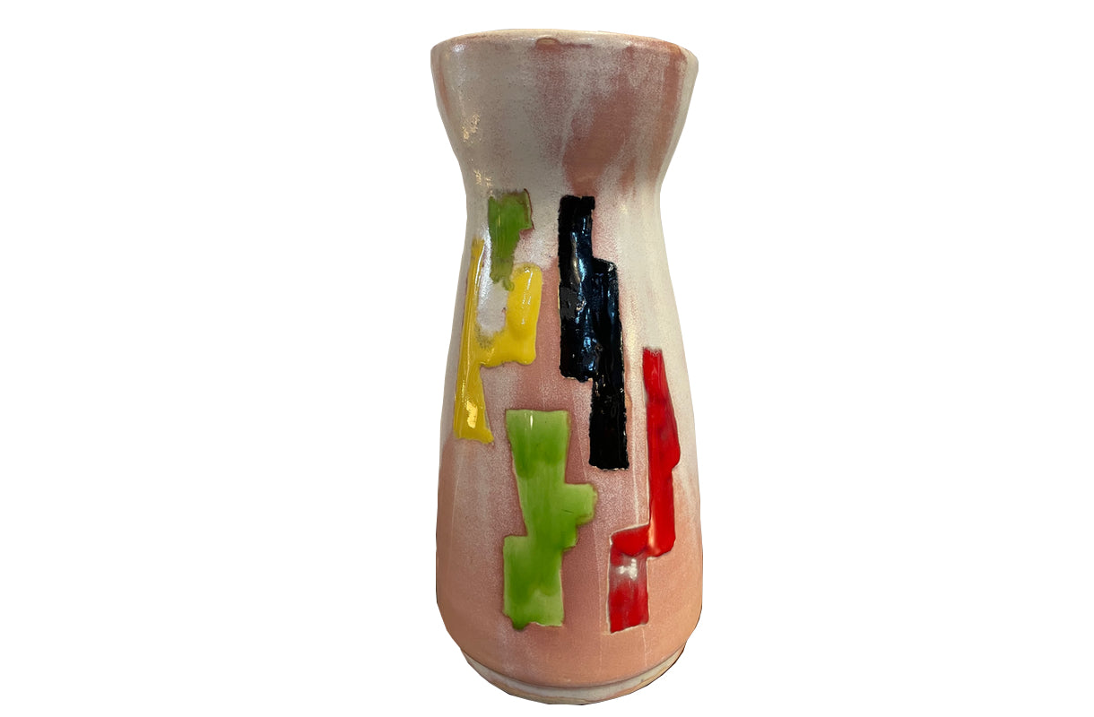Vase multicolore années 1960