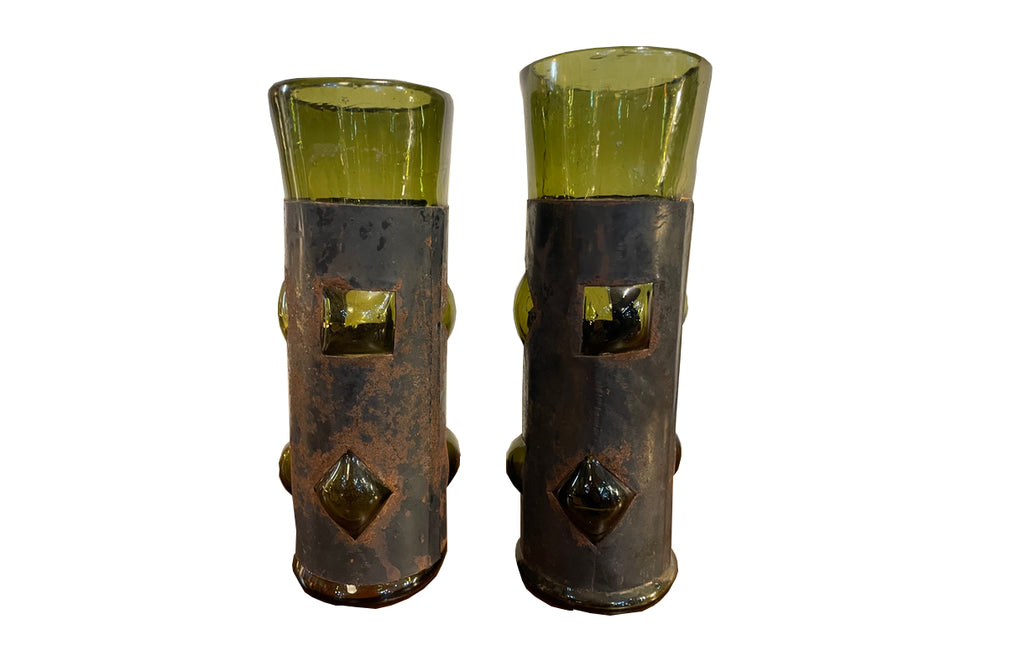 Paire de vases brutalistes