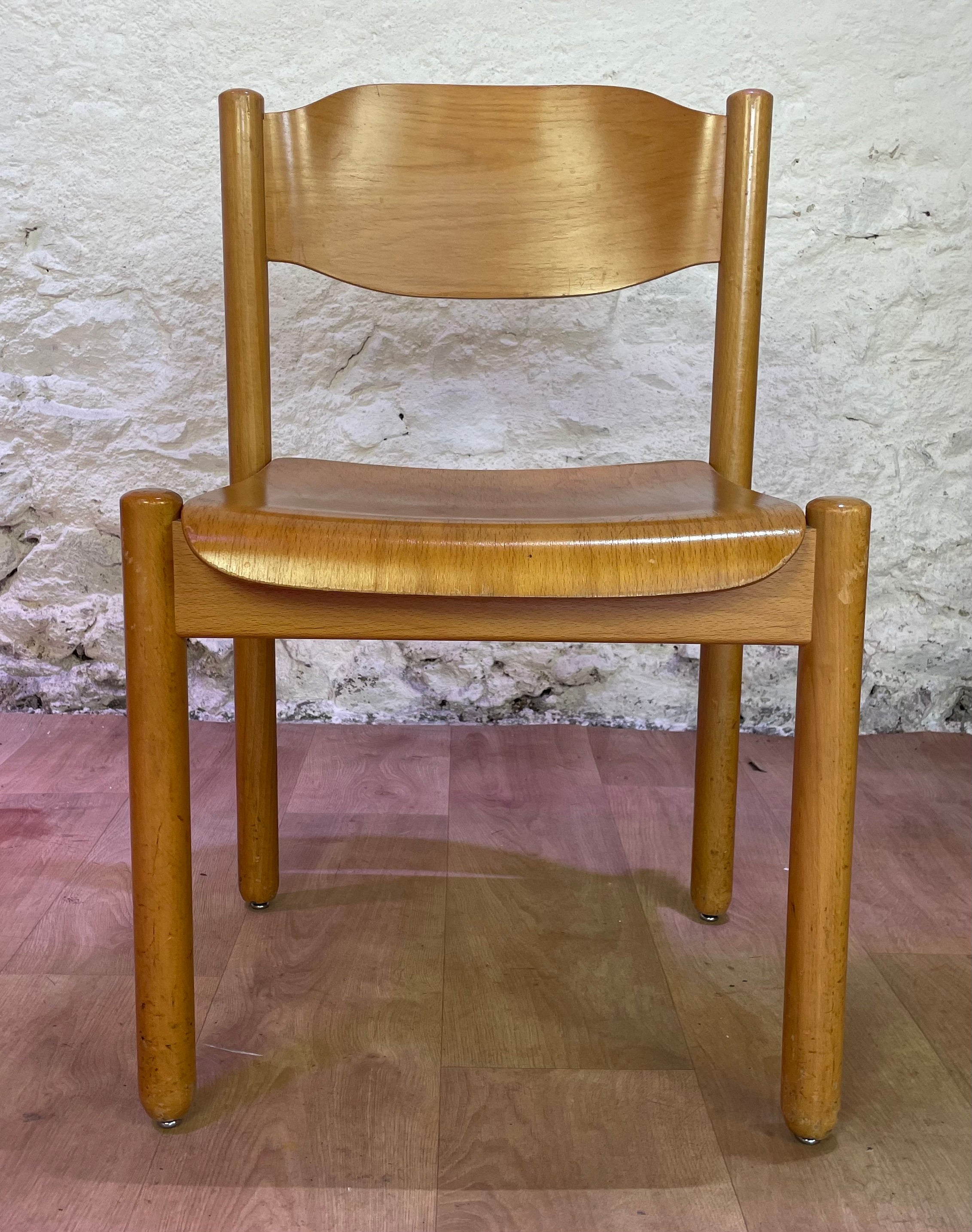Lot 6 chaises bois de Karl Klipper