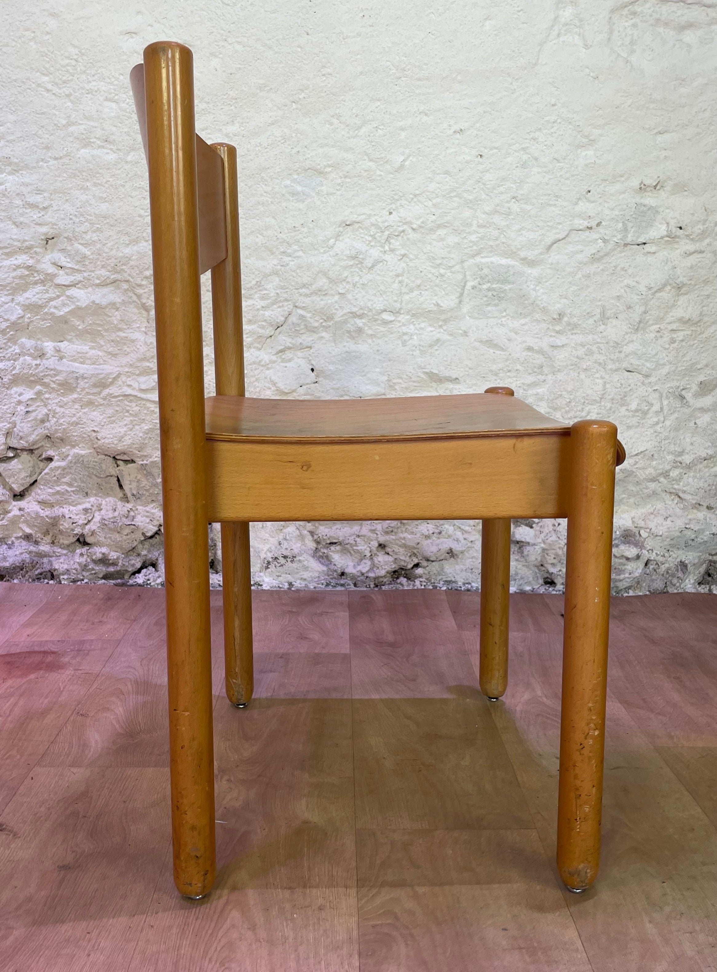 Lot 6 chaises bois de Karl Klipper