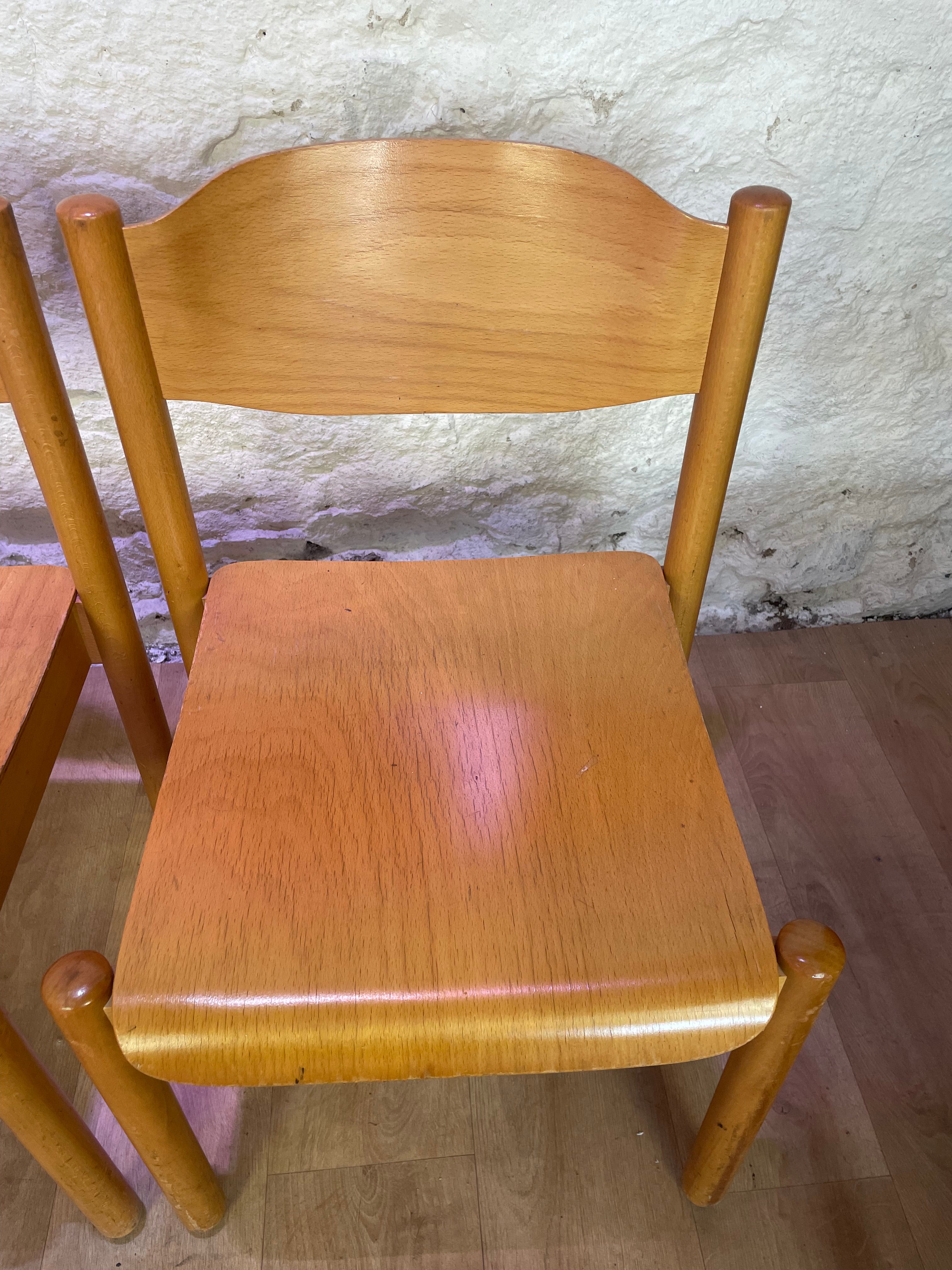 Lot 6 chaises bois de Karl Klipper