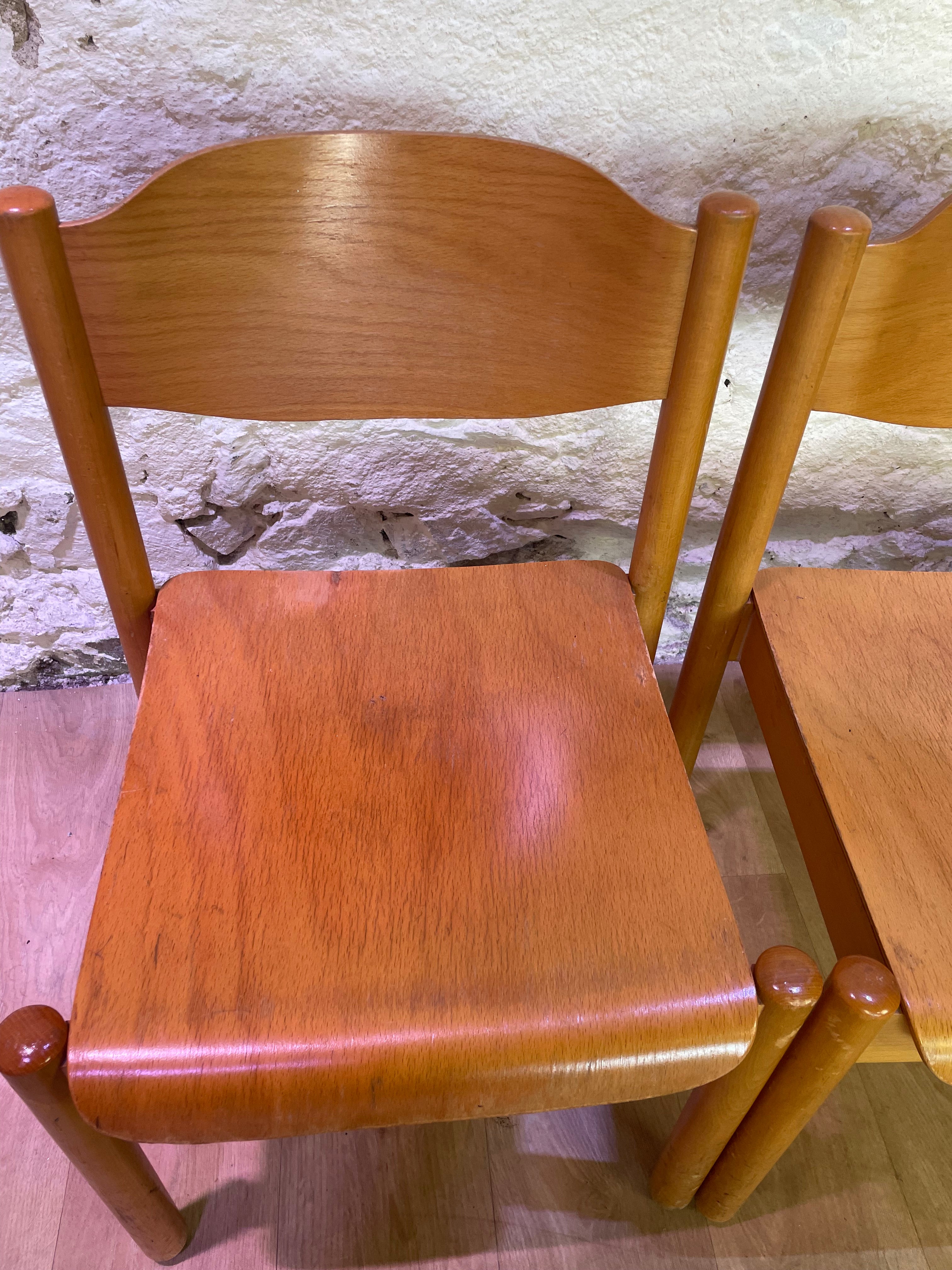 Lot 6 chaises bois de Karl Klipper