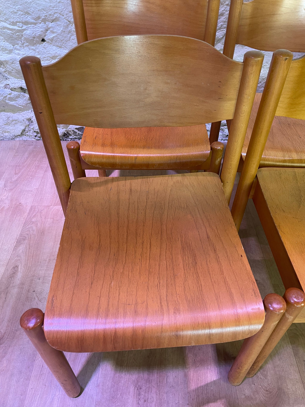 Lot 6 chaises bois de Karl Klipper