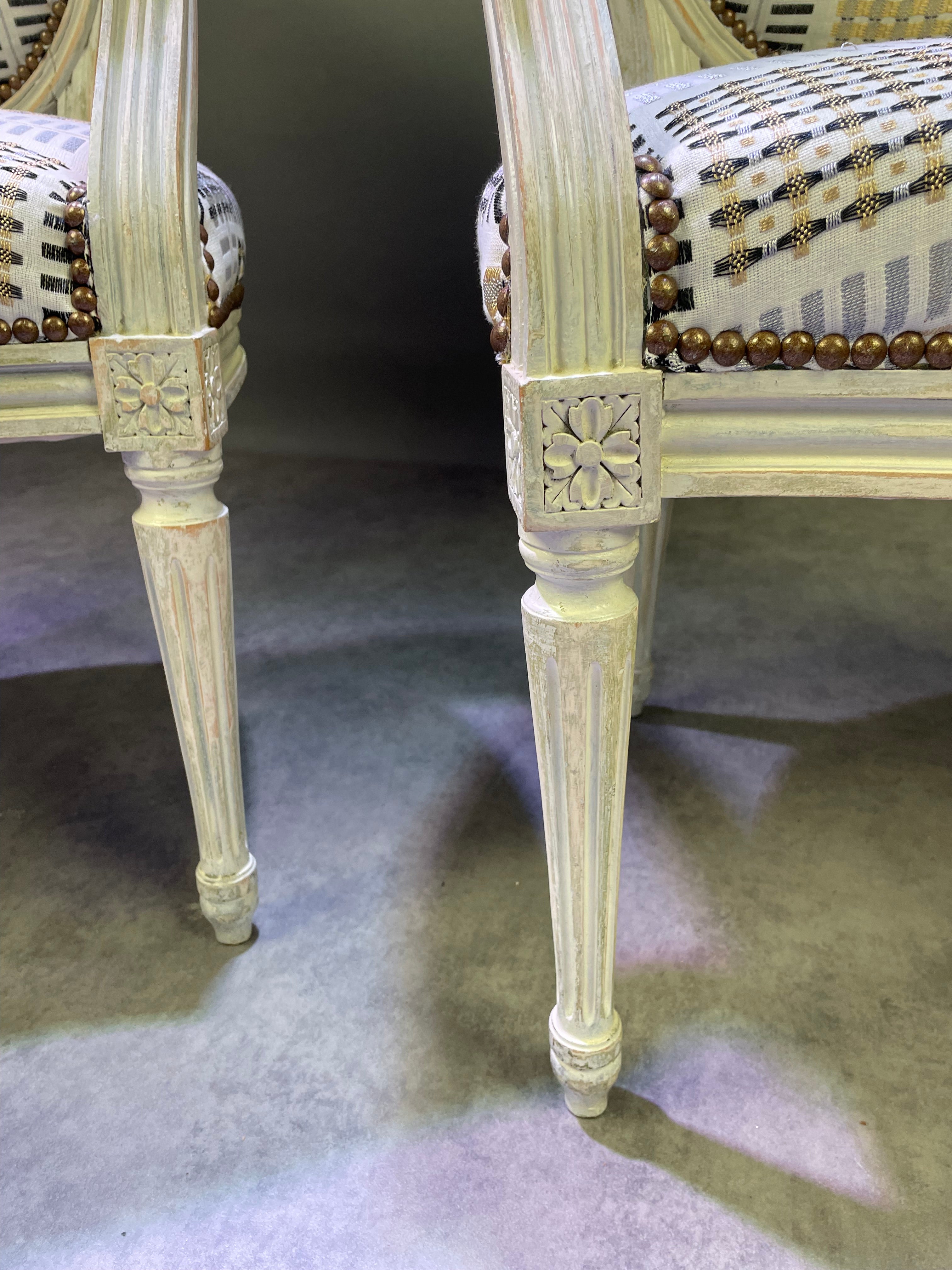 Paire de fauteuils style Louis 16