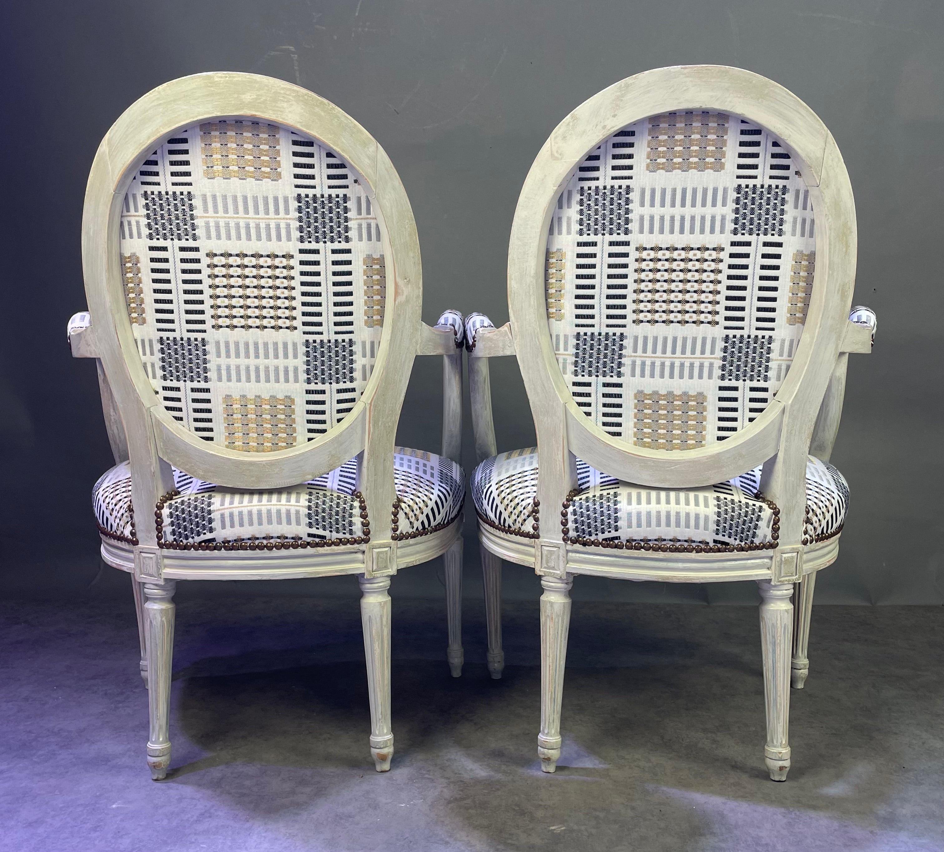 Paire de fauteuils style Louis 16