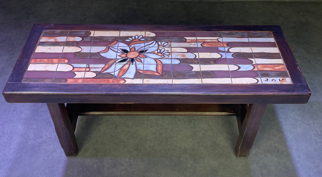 Table basse bois et céramique
