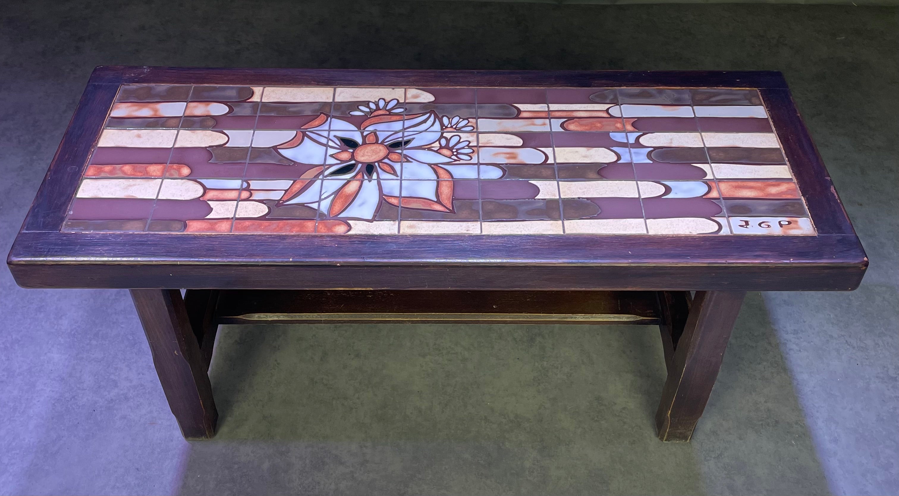 Table basse bois et céramique