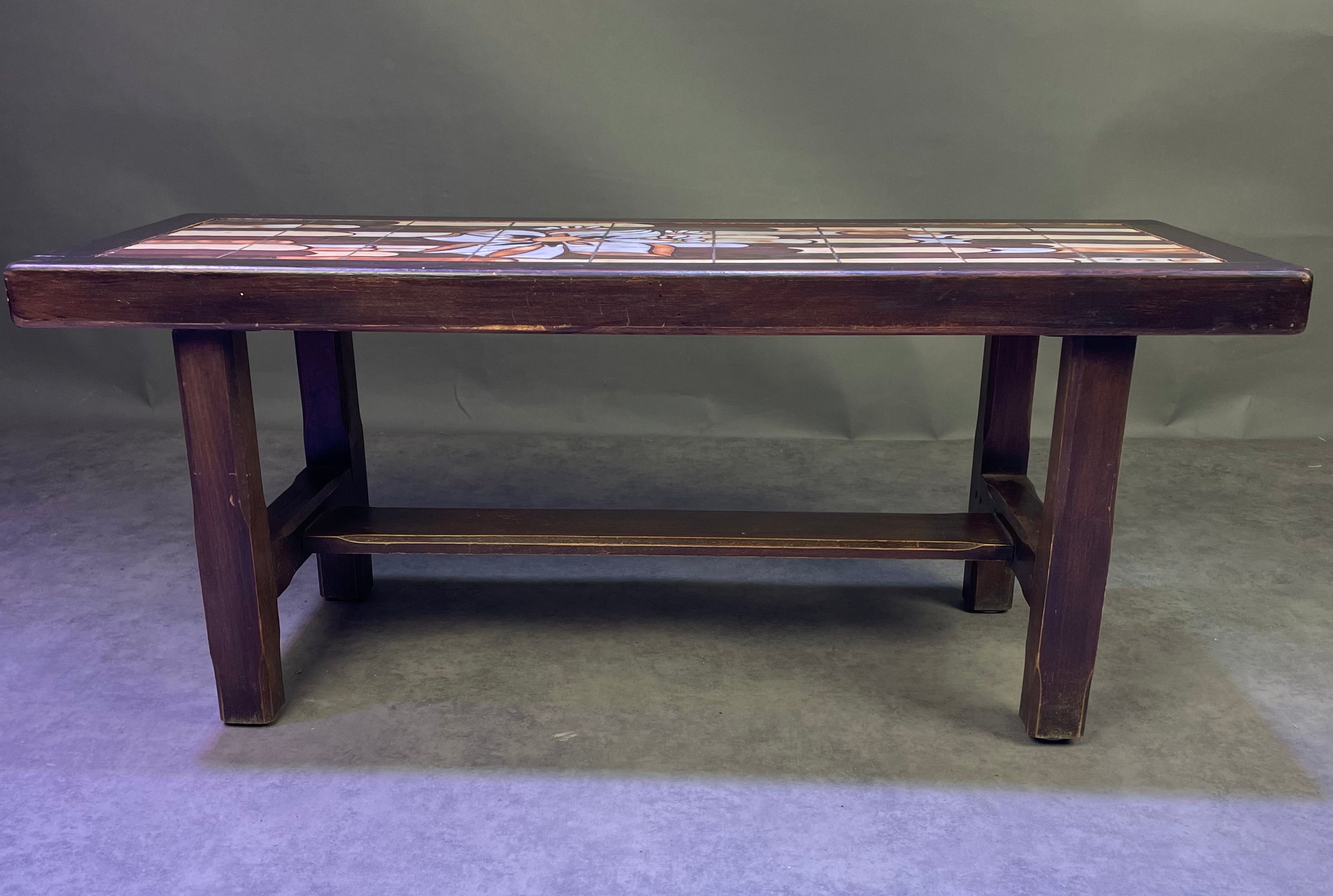 Table basse bois et céramique