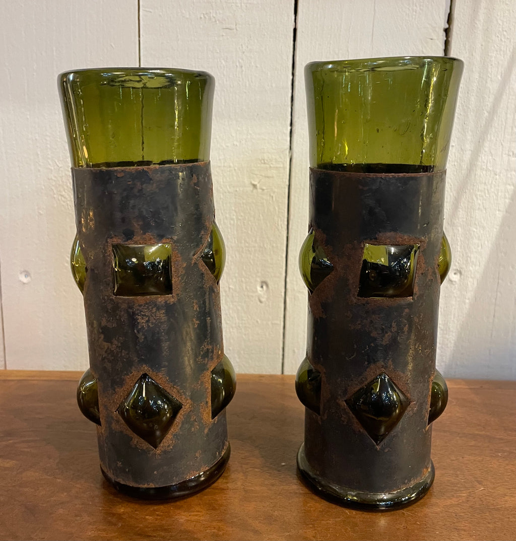 Paire de vases brutalistes