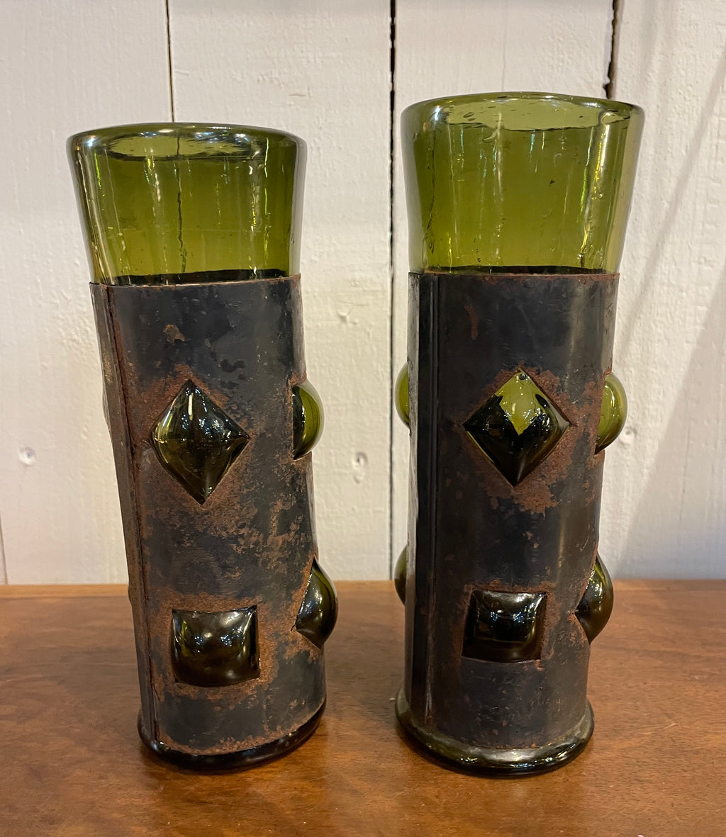 Paire de vases brutalistes