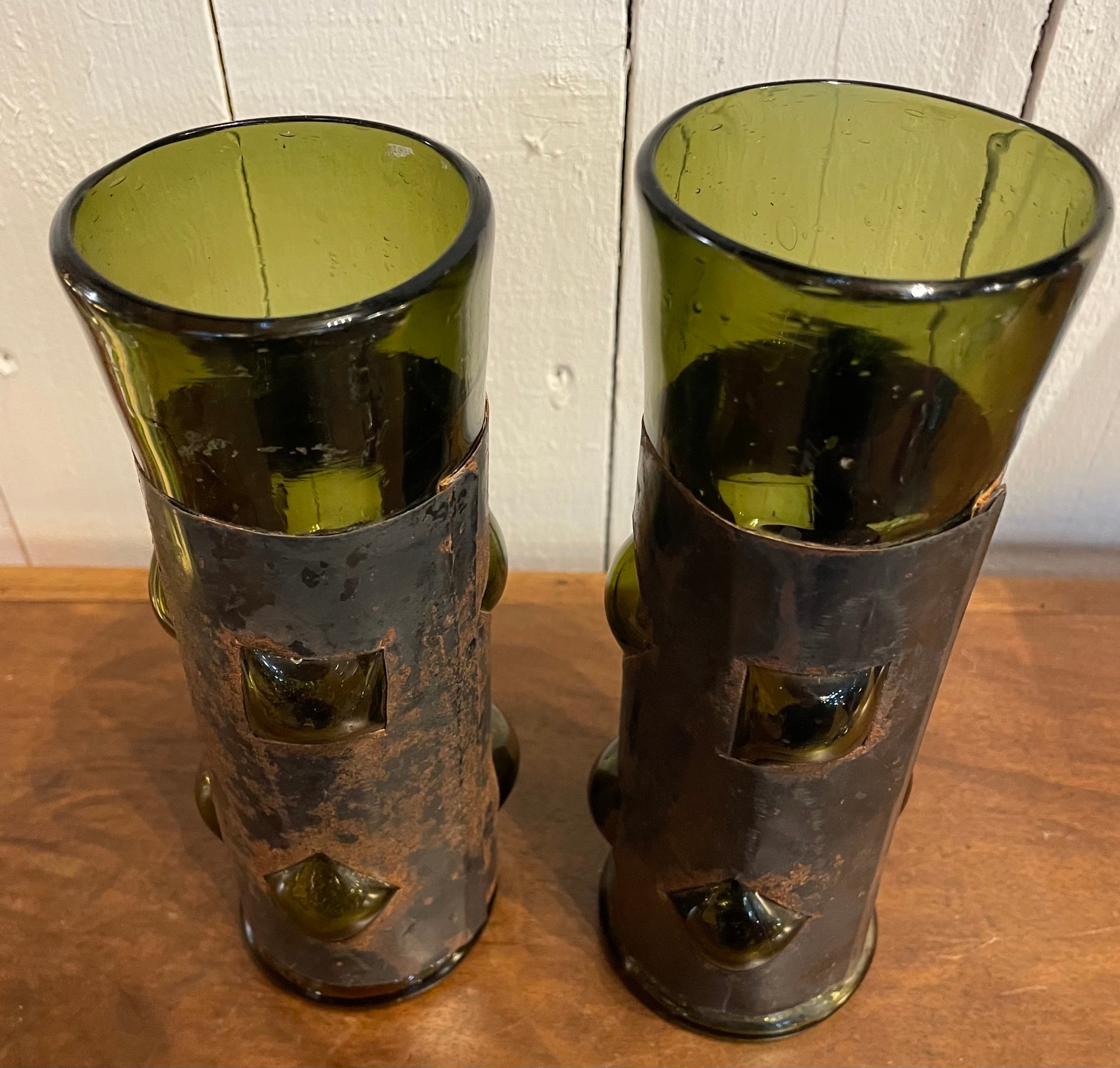 Paire de vases brutalistes