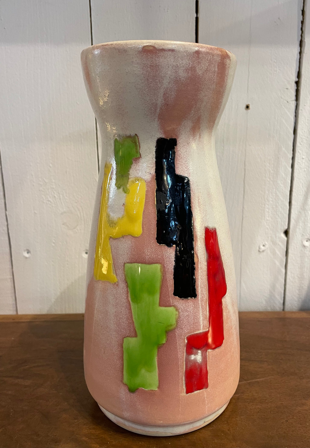 Vase multicolore années 1960