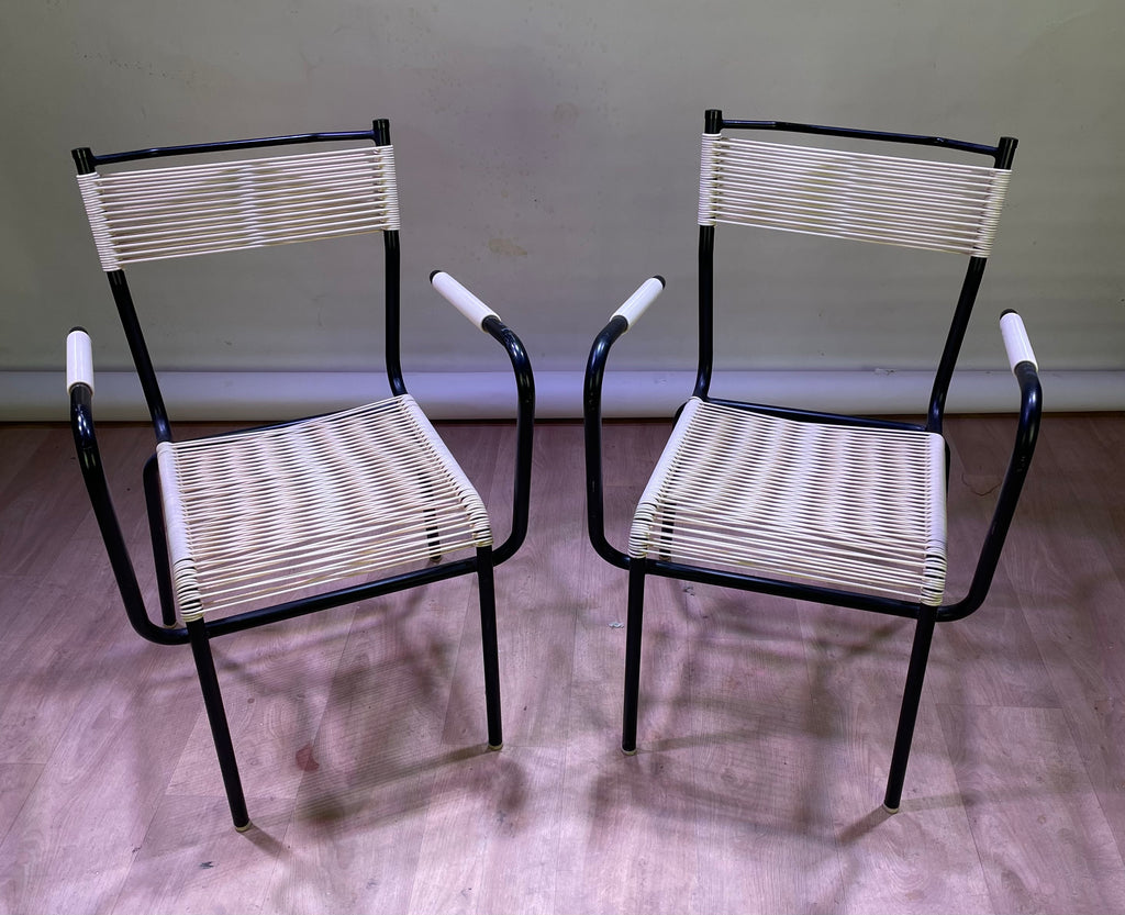 Paire de fauteuils "scoubidou"