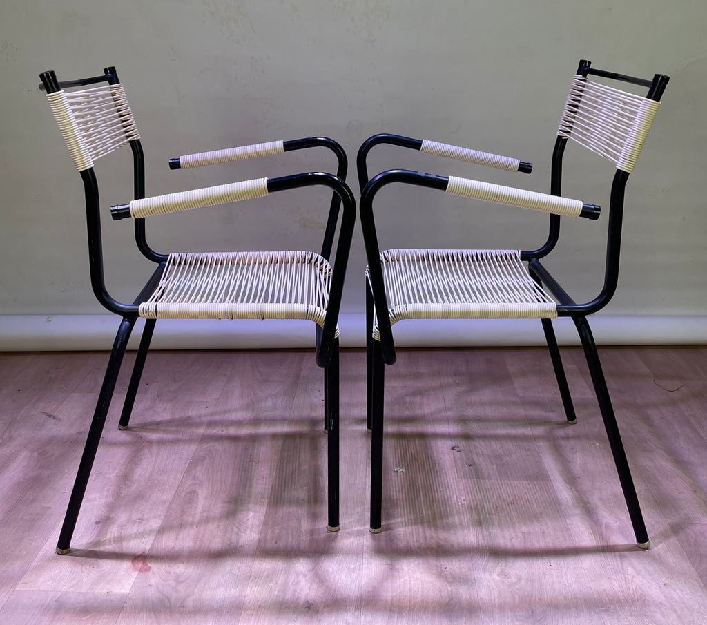 Paire de fauteuils "scoubidou"