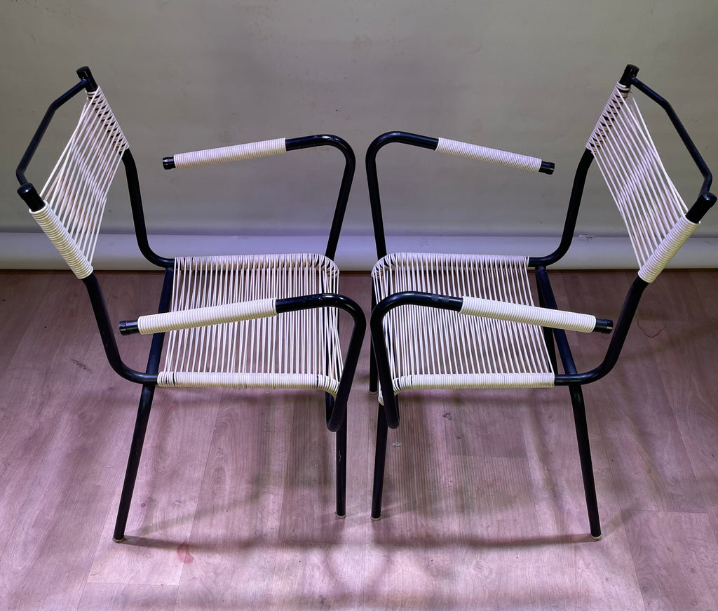 Paire de fauteuils "scoubidou"